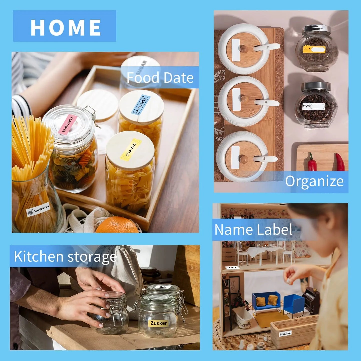 Bluetooth Label Maker – Portable Mini Thermal Label Printer, Wireless Inkless Sticker Machine for Home, Office & School