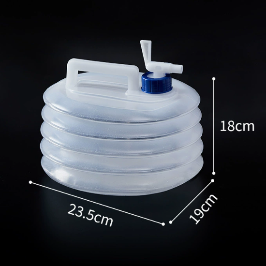 2-Pack Collapsible Water Storage Bucket with Spout – Portable Camping Water Container