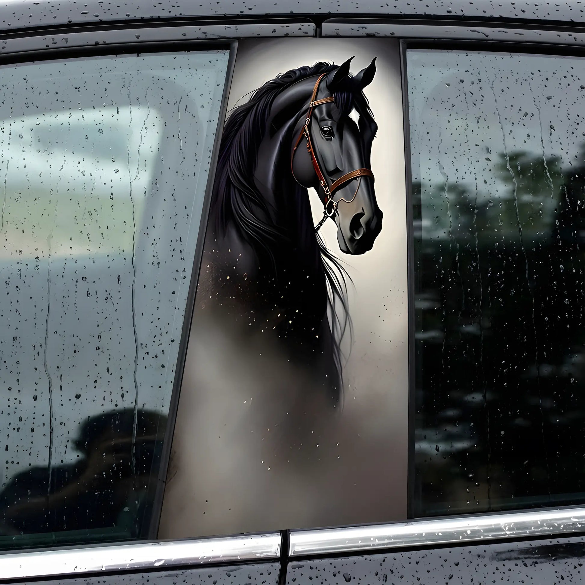 Horse Car B-Pillar Sticker - Durable Horse Design for Vehicle Exterior Enhancement Easy Application No Tools Required Car decals for truck Cool Car Decoration