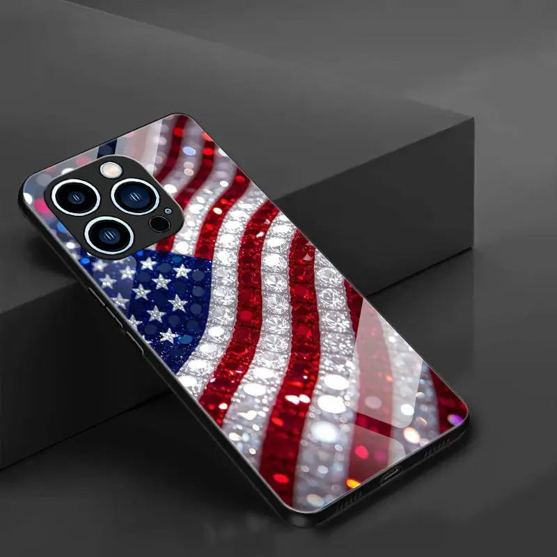Patriotic American Flag Case for iPhone 16–11 & Samsung Galaxy S26–S22 – Slim Protective Cover