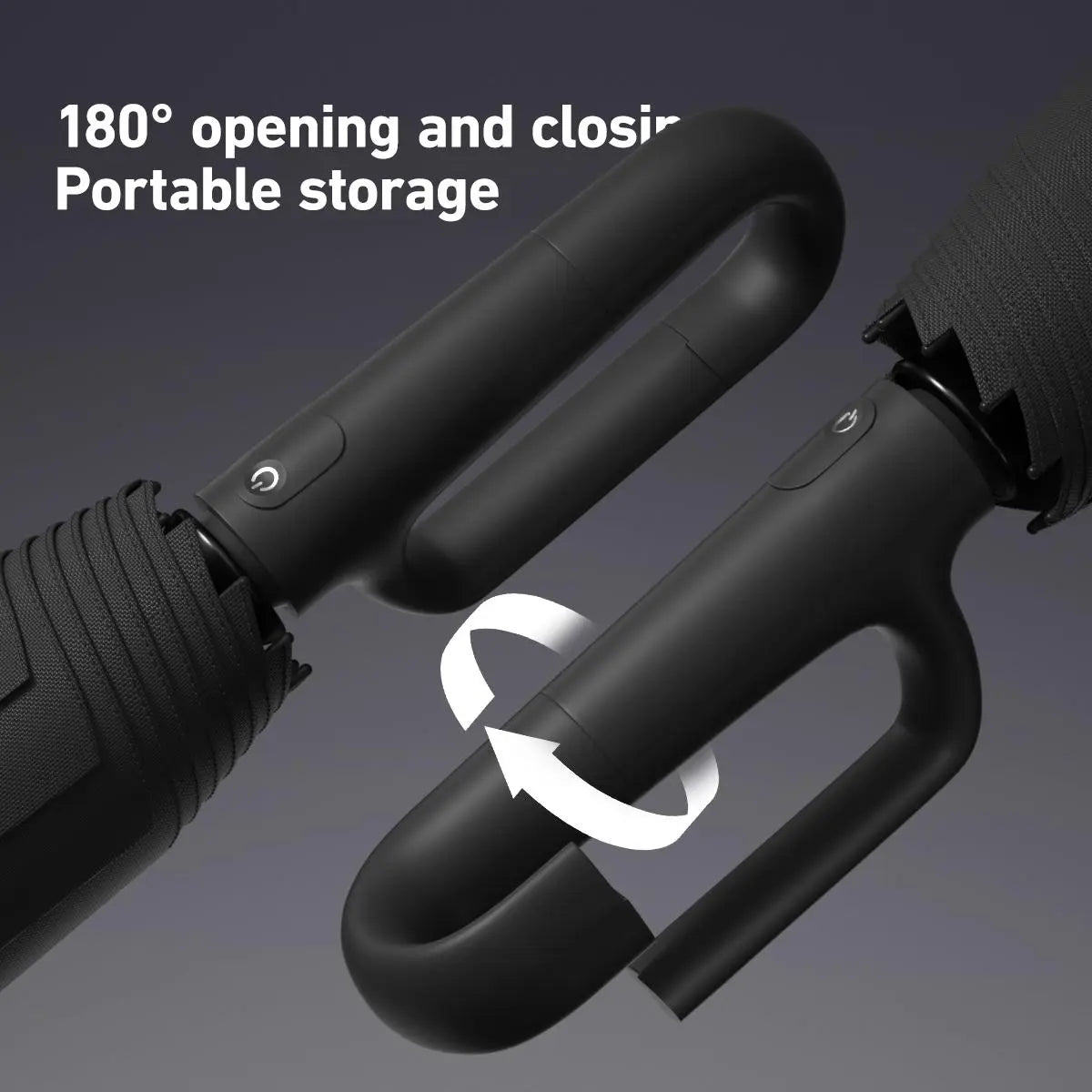 Automatic Folding Umbrella,  Portable Rain Umbrella with Loop Buckle, Windproof & Waterproof Umbrella for Men & Women
