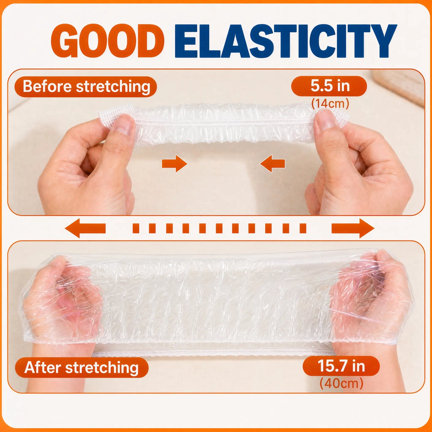 100-Pack Elastic Plastic Food Covers for Sourdough Proofing & Freshness