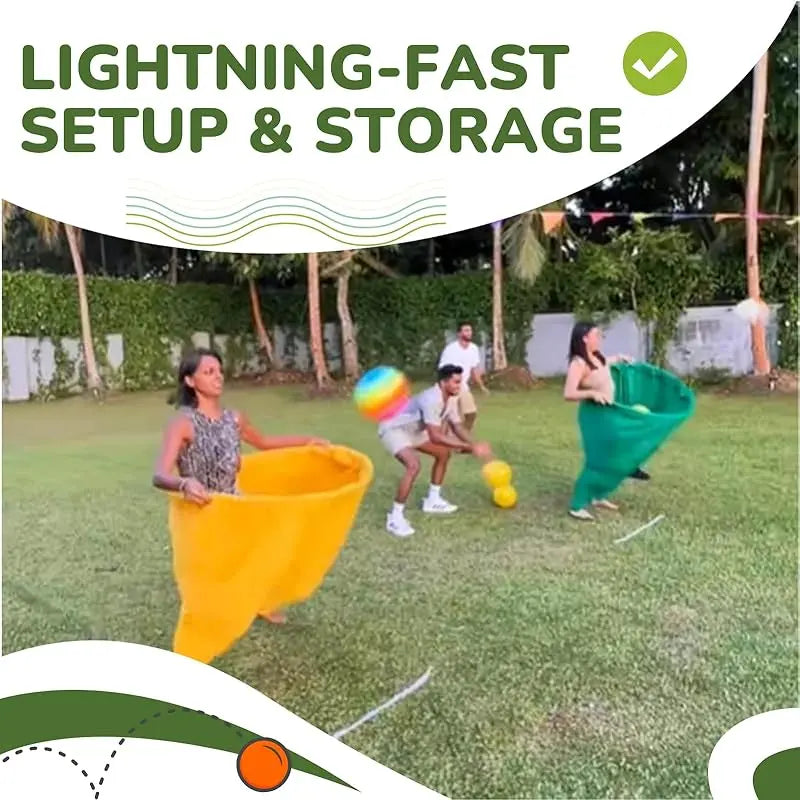 2PC Giant Oversize Granny Pants Toss Game Set with Bouncy Ball & Pump | Indoor/Outdoor Family Easter Party Gift for Kids