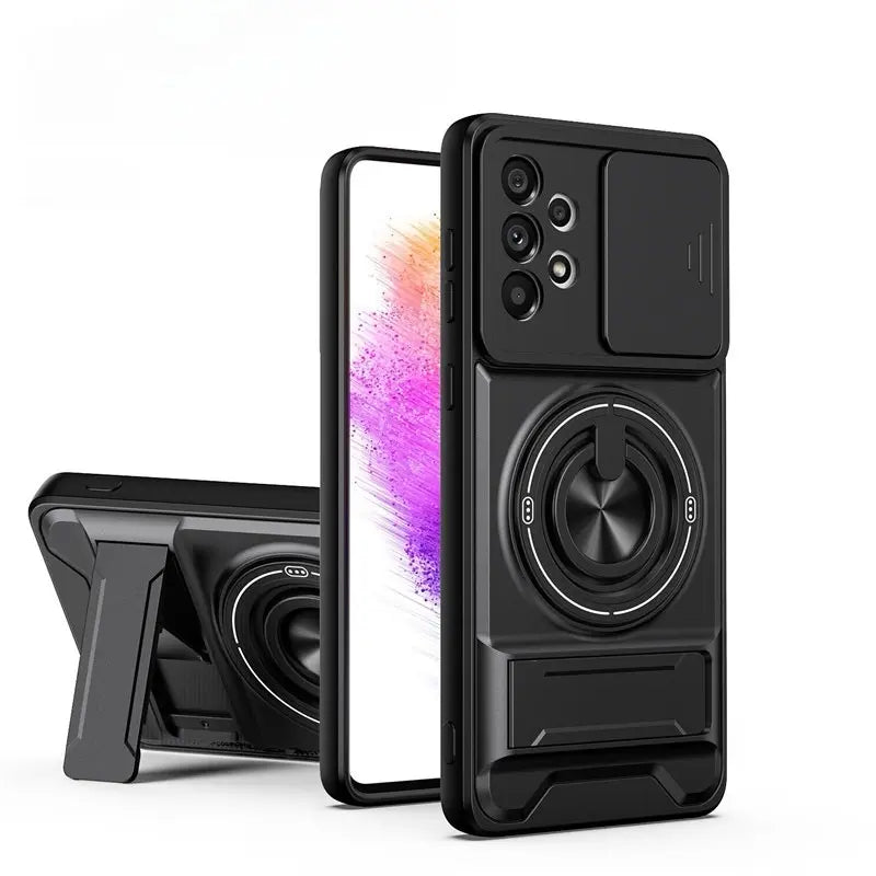 Funda con anillo giratorio de grado militar para Samsung Galaxy S25/24/23/22/21 Ultra