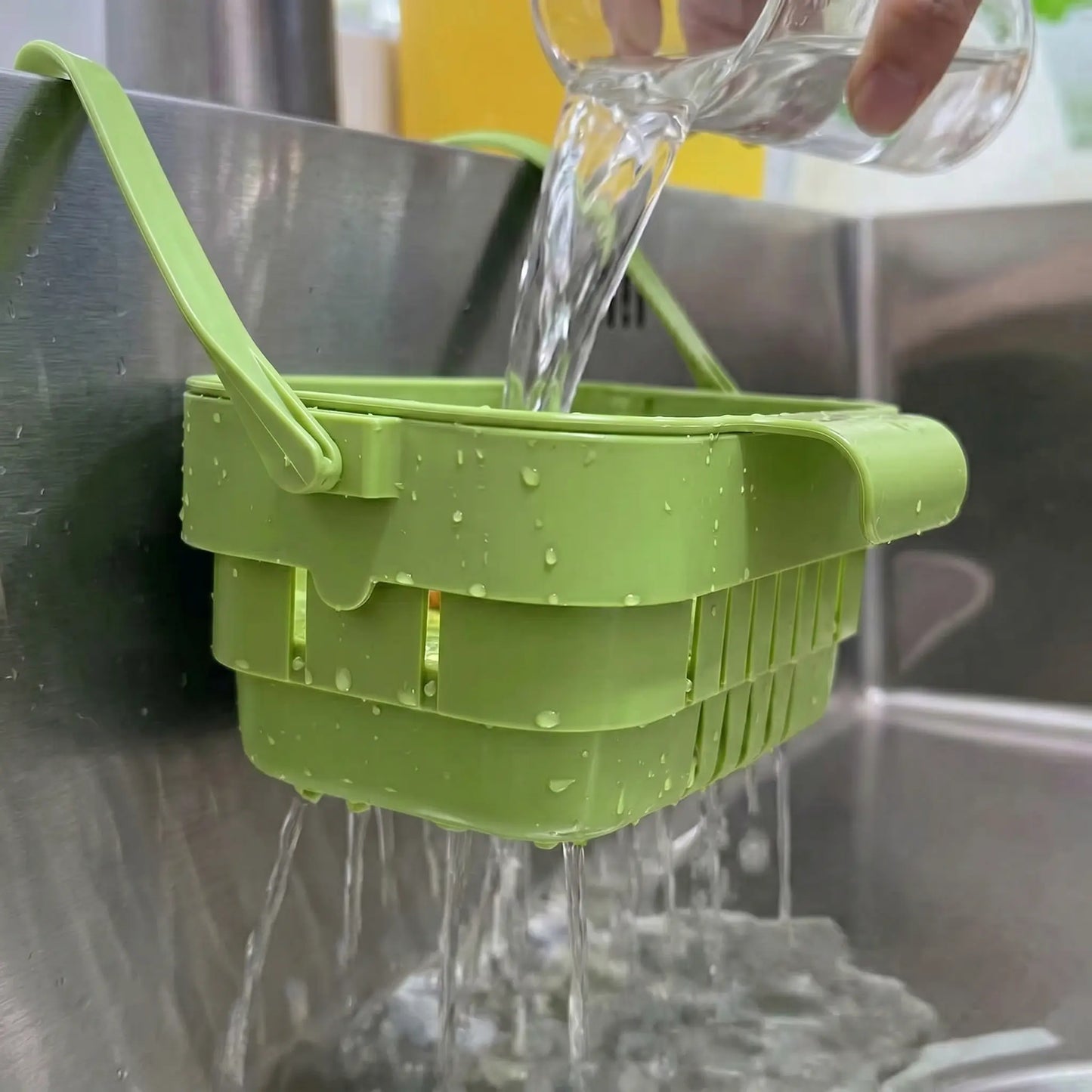 Foldable Hanging Kitchen Sink Strainer - Anti-Clog Drain Basket for Food Waste
