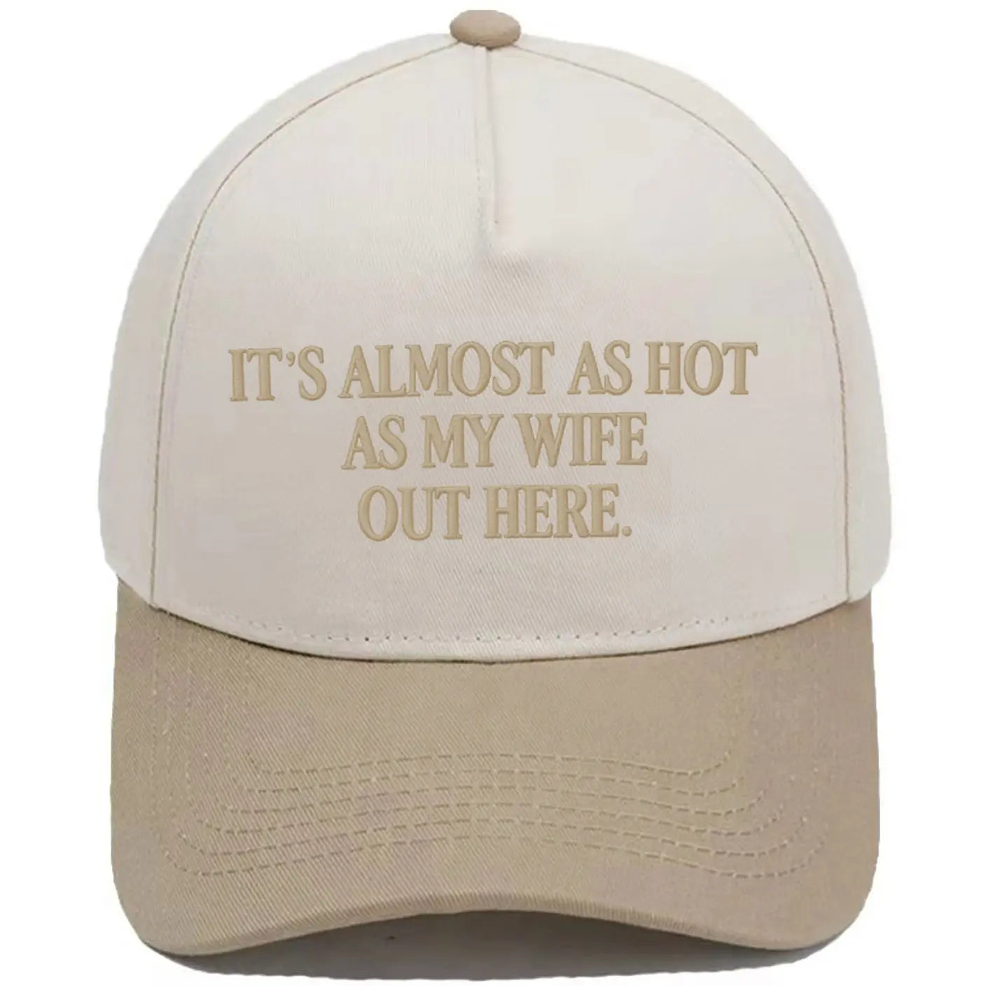 Funny "Almost As Hot As My Husband" Hat – Retro Two-Tone Snapback Cap