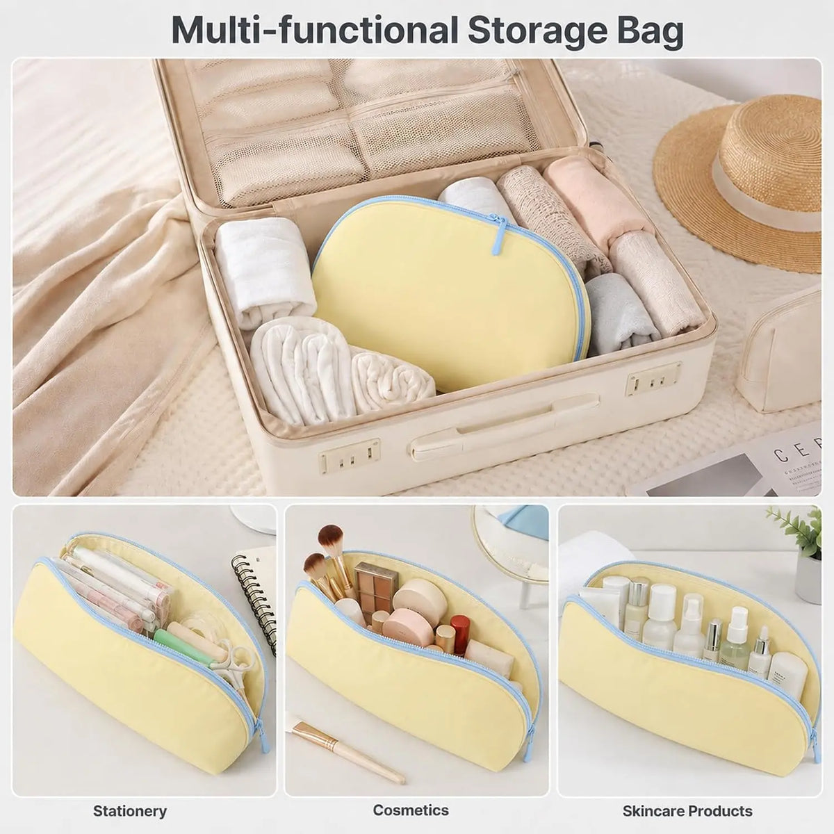 3-in-1 Travel Underwear Storage Bag – Waterproof Portable Bra, Panties & Socks Organizer Pouch