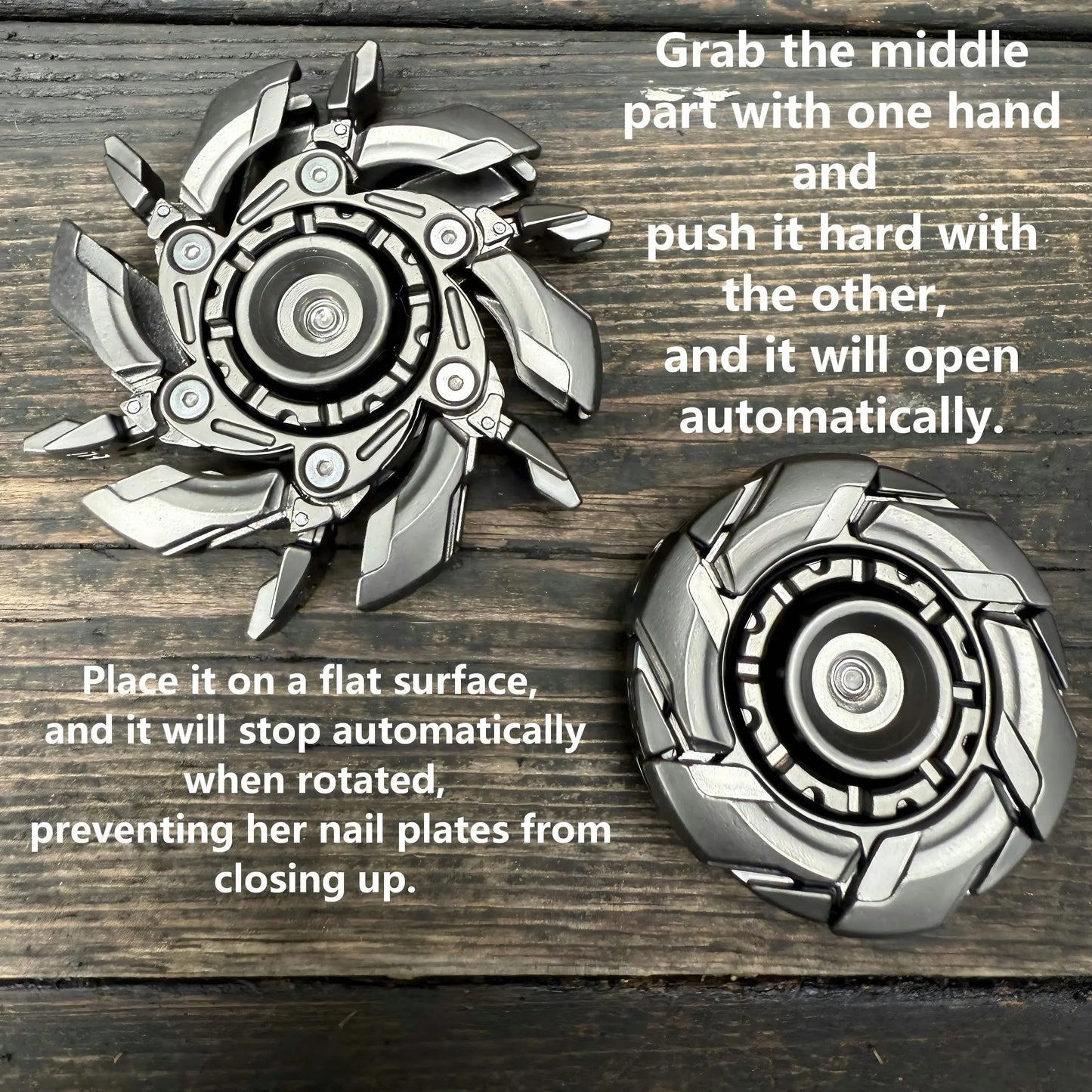 Fidget Spinner Toy, 1 Count Metal Design Stress Relief Toy, Stress Reliever, Open Armor Spinning Top Fidget Toy, Hand Spinner Toy for Adults, Metallic Finger Spinner, Fidget For Anxiety