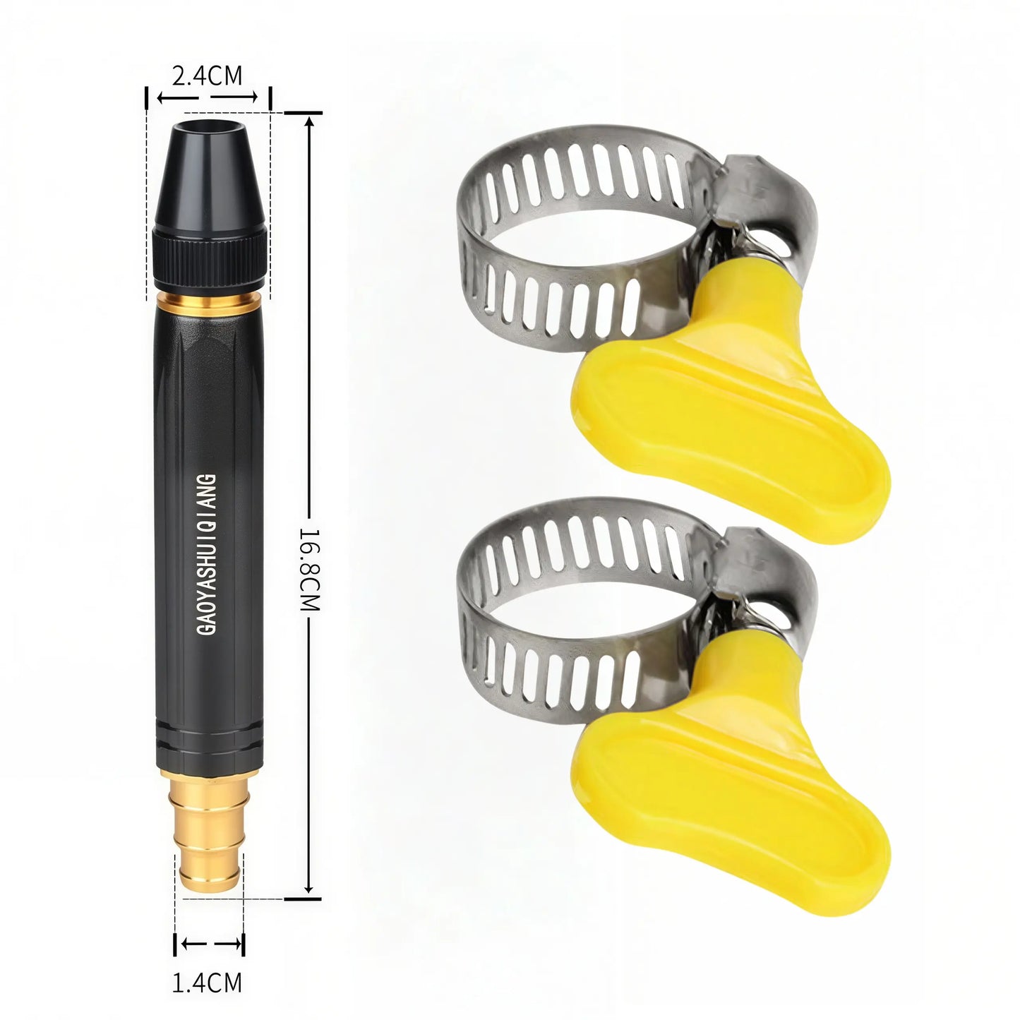 Home high-pressure car wash water gun with booster nozzle and hose, a must-have for watering plants and vegetables, and car washing