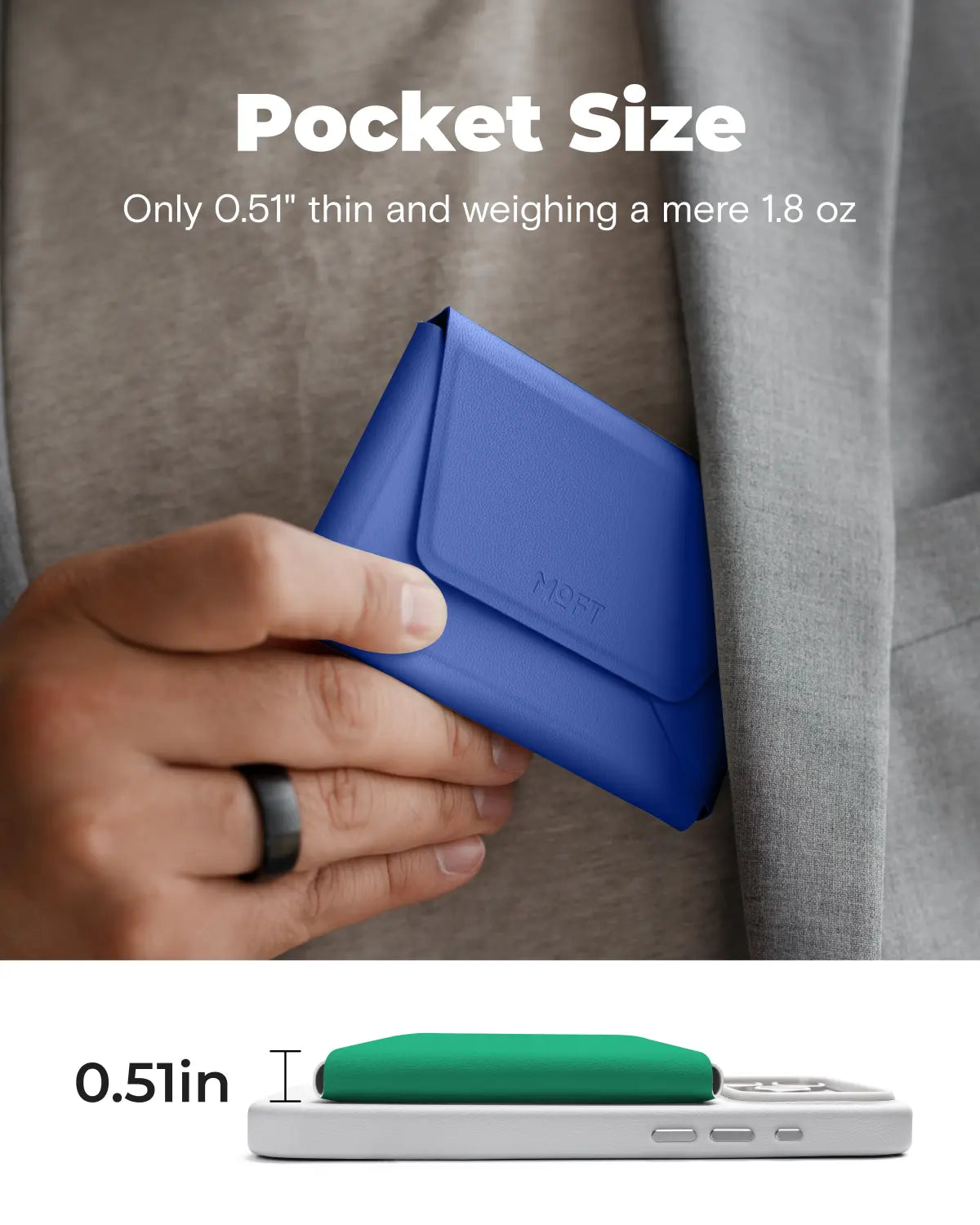 MagSafe Wallet Stand – Slim Magnetic Card Holder with Kickstand, RFID Blocking Wallet for iPhone & Android