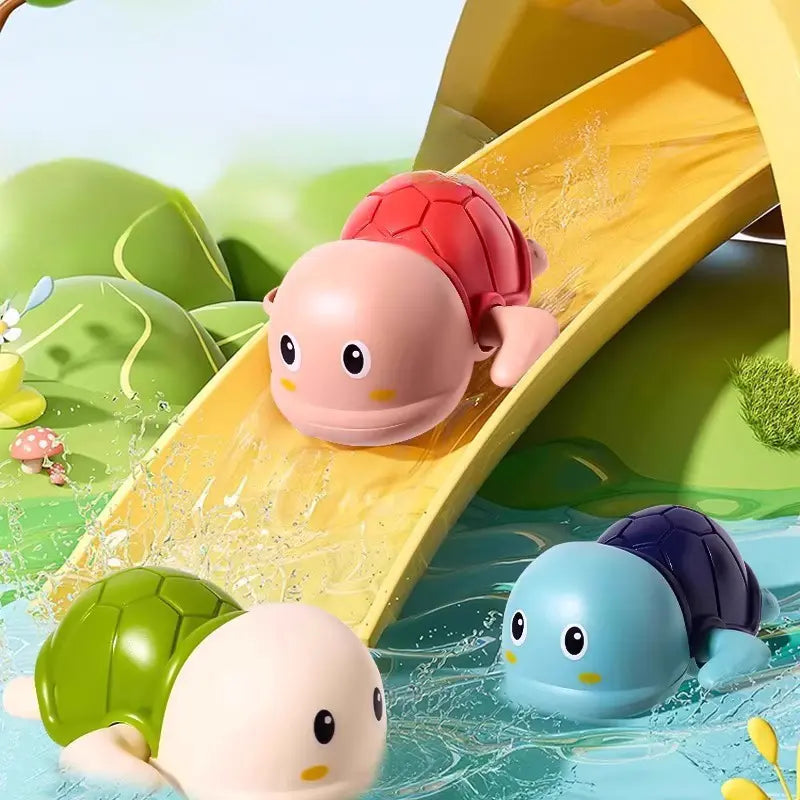 2 Pack Swimming Baby Bath Toys, Water Pool Floating Wind Up Toys Assorted Animal Model Set