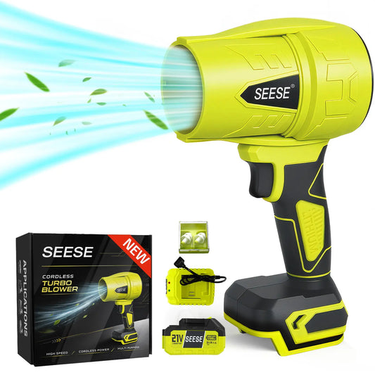 Cordless Turbo Jet Blower–High-Power Rechargeable Air Duster for Car Drying, Leaf Blowing, Dust Cleaning & Outdoor Use