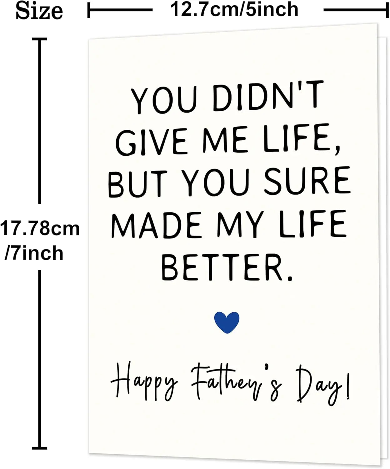 Step Dad & Bonus Dad Emotional Father’s Day Appreciation Card with Envelope