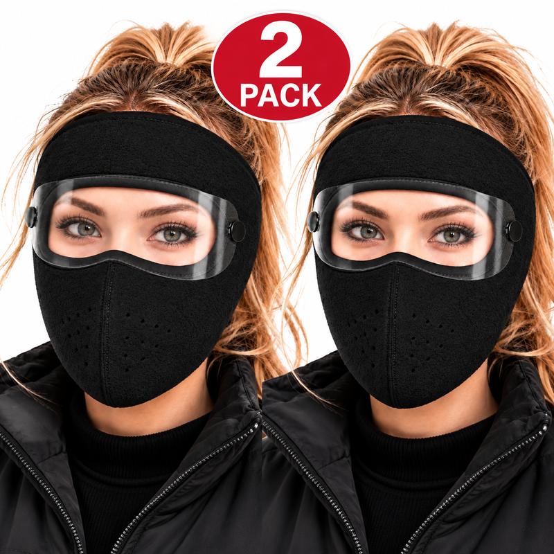 Winter Face Mask with Detachable Goggles – Windproof Thermal Fleece Full Cover for Outdoor Cycling & Skiing