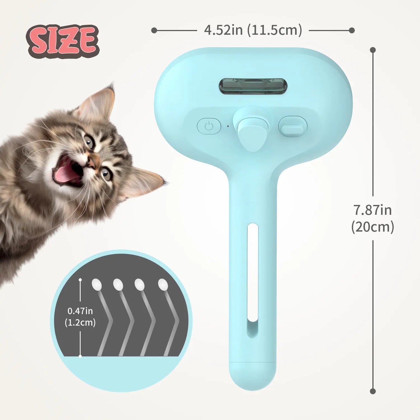 3-in-1 Steam Pet Brush | Self-Cleaning Deshedding & Massage Tool for Cats & Dogs