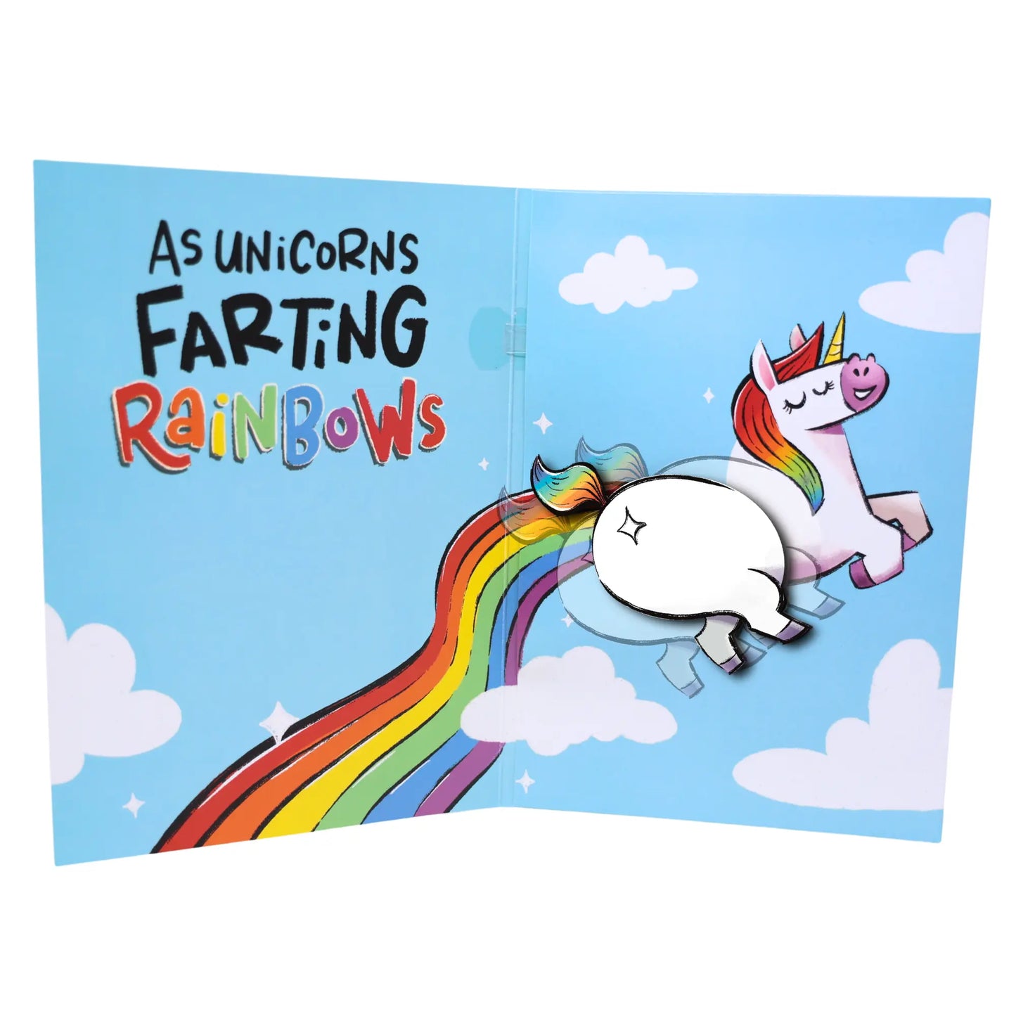 Farting Birthday Card - Farting Dog, Cat & Unicorn - Funny 3D Gag Gift for Men, Women & Kids - Shakes & Farts with Sound, Up to 2,000 Plays - Novelty Greeting Card with Envelope - Birthday Card