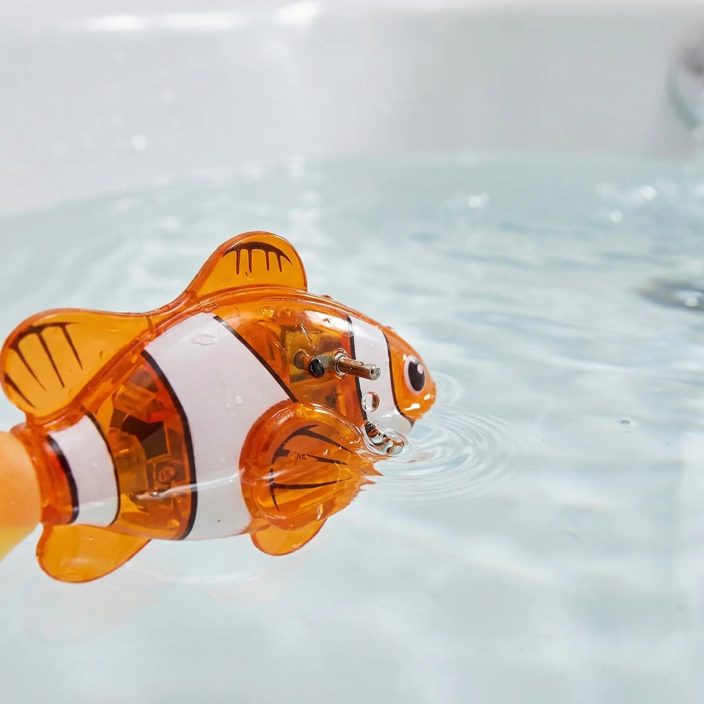 Electronic Pet Fish Bath Toy, 4pcs/set Induction Activated LED Light Up Swimming Fish, Waterproof Interactive Robot Clown Fish Toy with Slow Swaying Movement for Baby Toddlers Bath Time