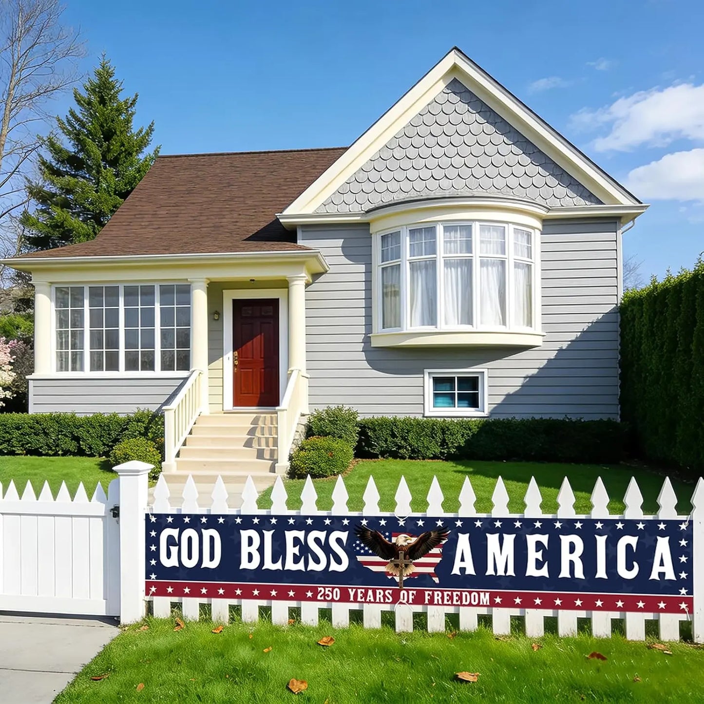 Celebrate 250 Years of Freedom™ – Large God Bless America Patriotic Banner