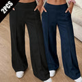 Women's 2-Pcs Lightweight Casual Basic Trousers for Spring & Autumn Everyday Wear