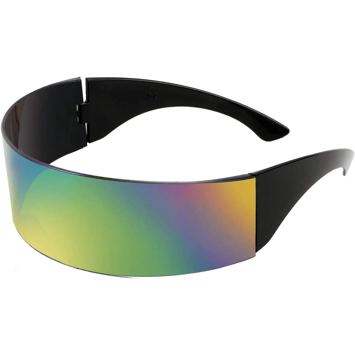 Futuristic Mirrored Cyclops Visor Sunglasses – Unisex Cyberpunk Shades