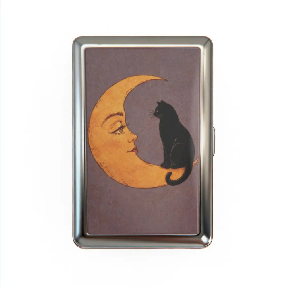 Vintage Cigarette Case - Card Holder Wallet, Multi-Functional Metal Tin Box, Versatile Trinket Business Card ID Holder