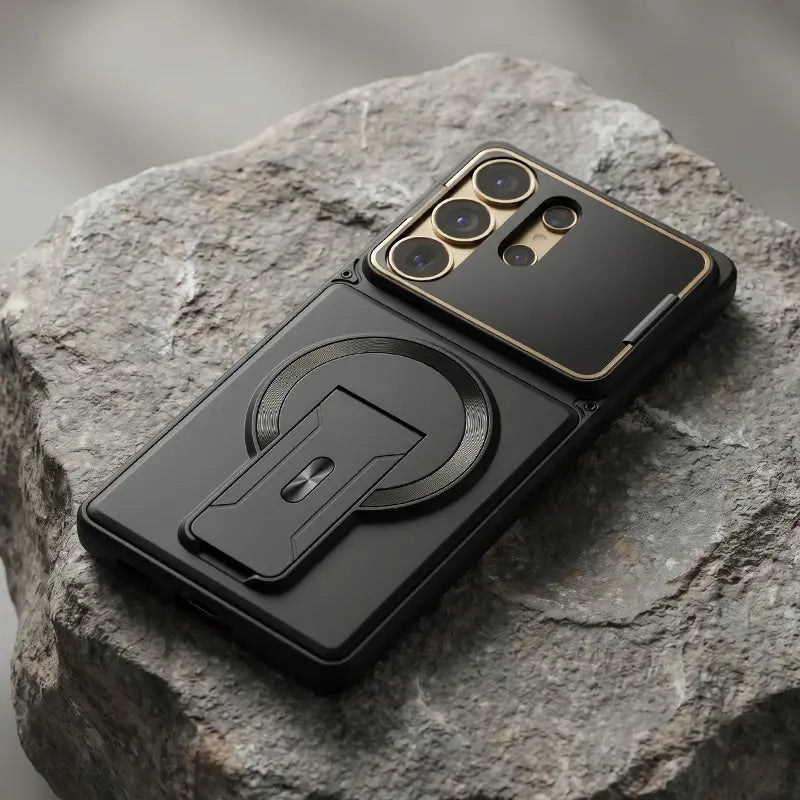 Multifunctional Magnetic Case for Samsung S Series – Invisible Stand & Camera Cover