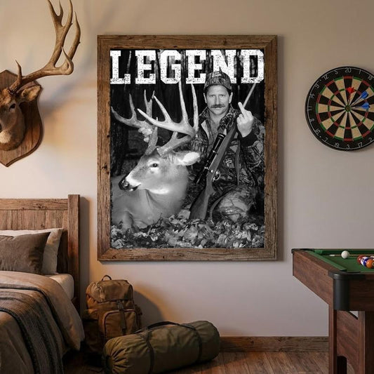 Dale Earnhardt With Deer Wall Poster No Frame, Dale Earnhardt Fan Gift, Wall Art, Home Decor, Racing And Hunting Wall Art, Essential Piece Print Decoration Artistic Room Ornaments Photo