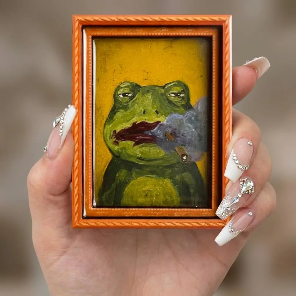 Funny Vintage Art Frame Fridge Magnets - Quirky Animal Portraits for Home & Office