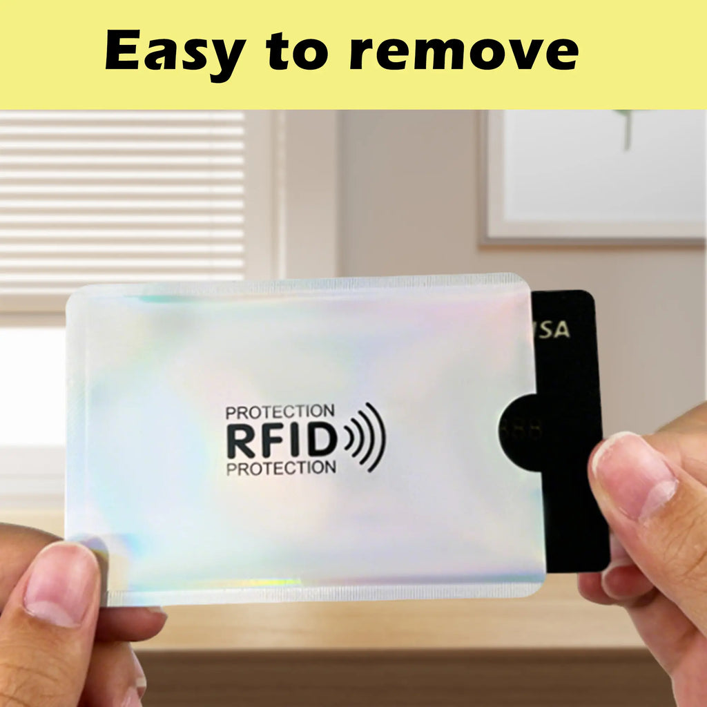 8 Counts RFID Blocking Sleeves Set –  Protection for Credit & ID Cards, Slim & Lightweight Design