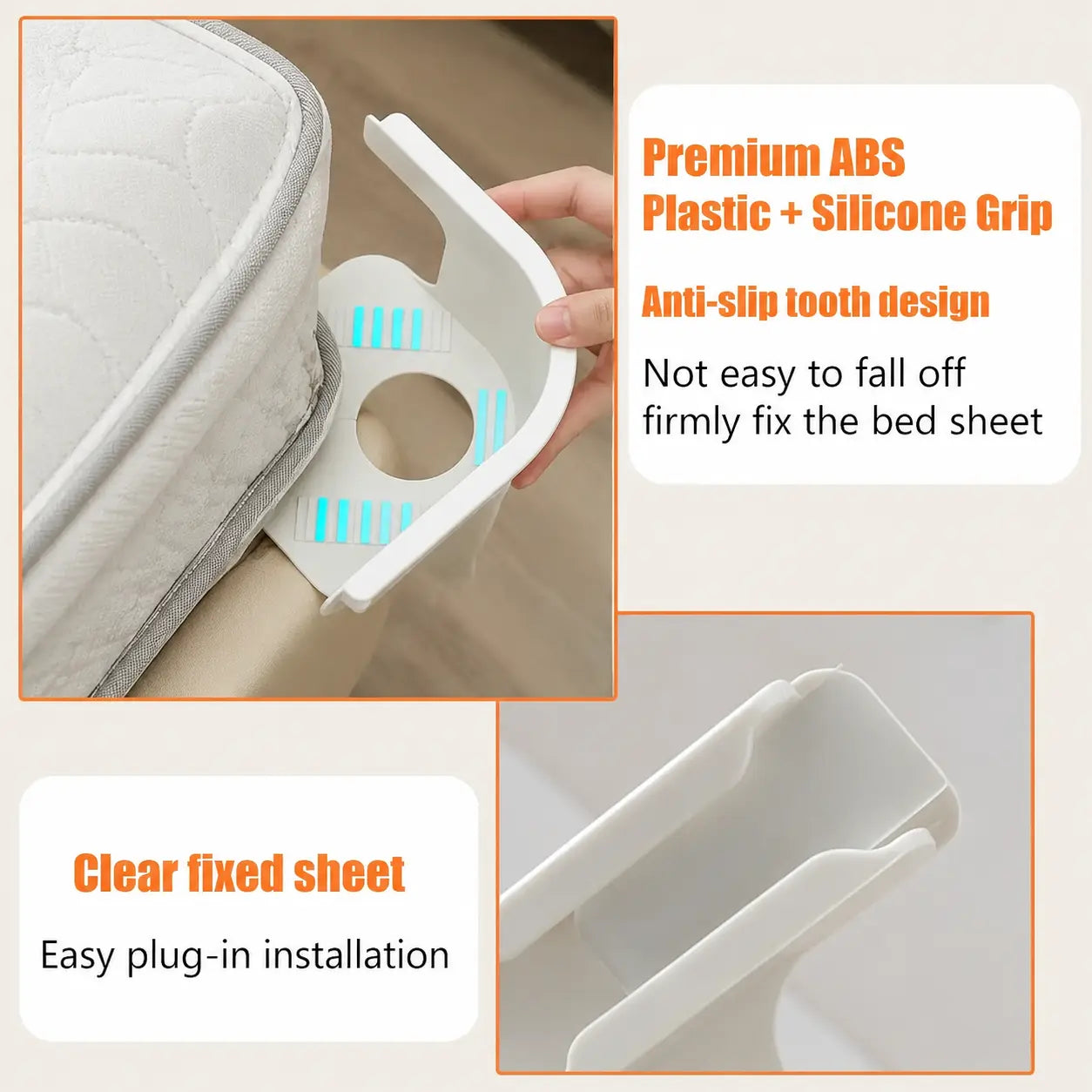 Heavy-Duty Bed Sheet Clips – Locking Mattress Corner Holders & Anti-Slip Fasteners