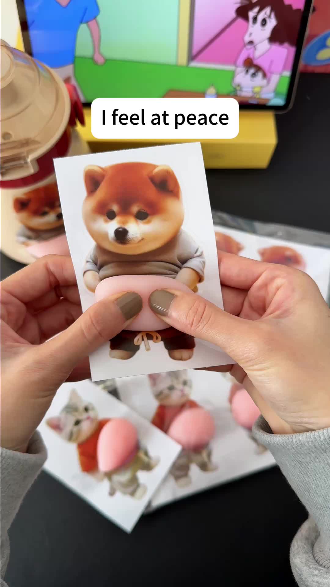 6Pcs 3D Dog & Cat Belly Mochi Squishy Stickers, Stress Relief Fidget, Cute Squeeze Toys for Kids Party Favors, Classroom Gifts, School Rewards, Fun  Gift for Adults & Kids, Silicone Puffy Car Door & Wall Buffers, Valentine's Day & Easter.