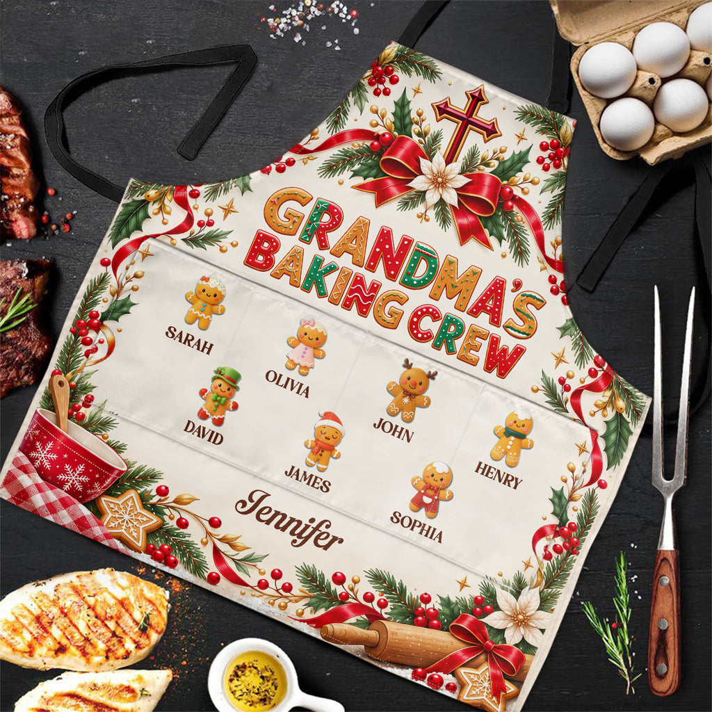 Grandma's Baking Crew | Personalized Apron With Pocket - 2