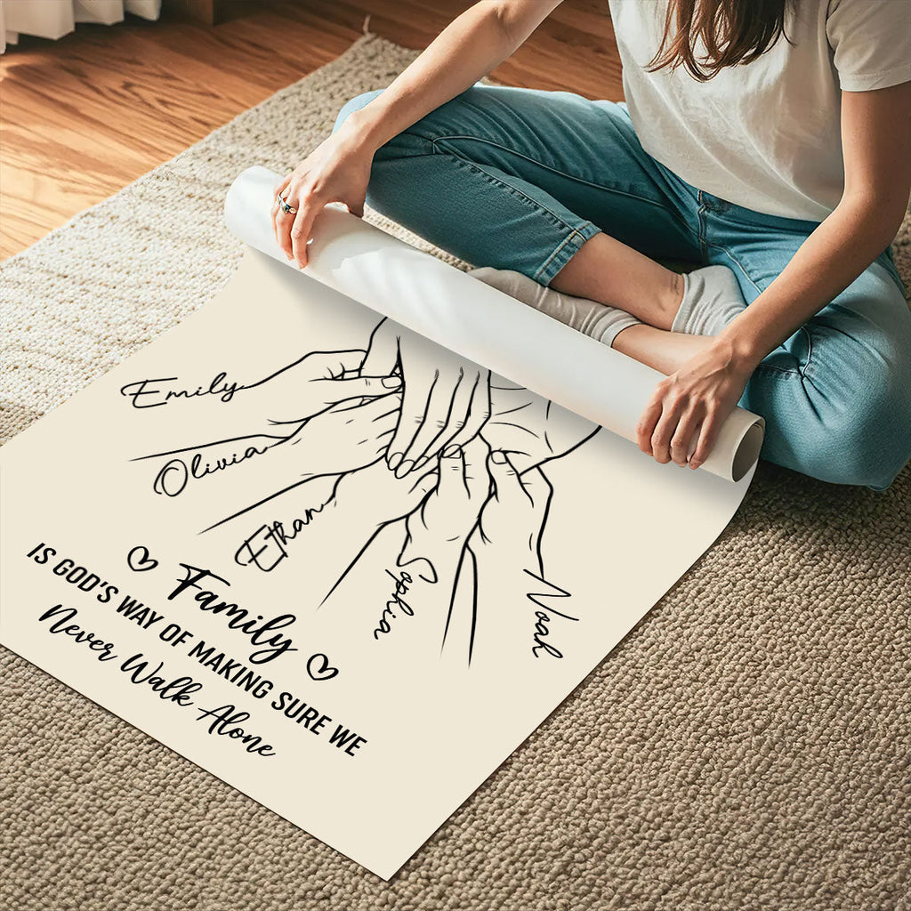 Family Is God’s Way Of Making Sure We Never Walk Alone | Personalized Poster/Canvas - 4