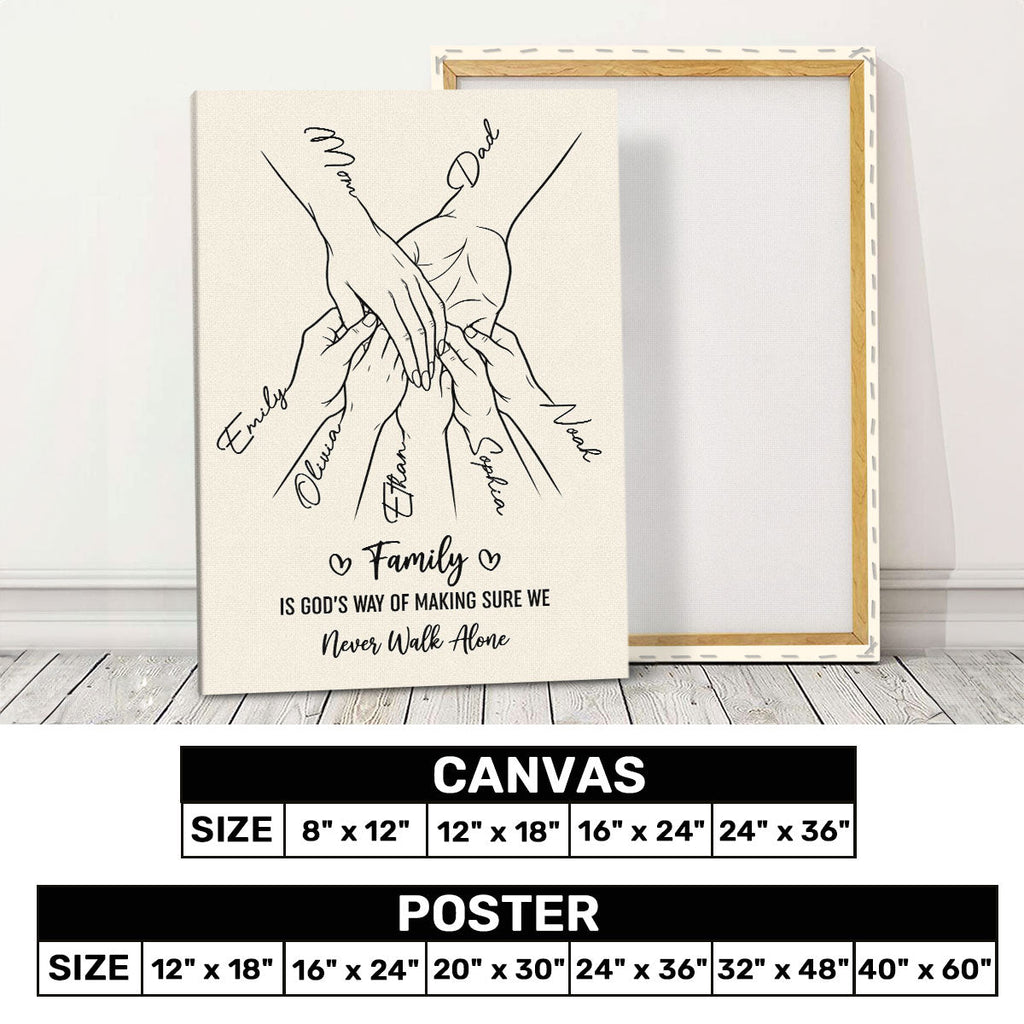 Family Is God’s Way Of Making Sure We Never Walk Alone | Personalized Poster/Canvas - 6