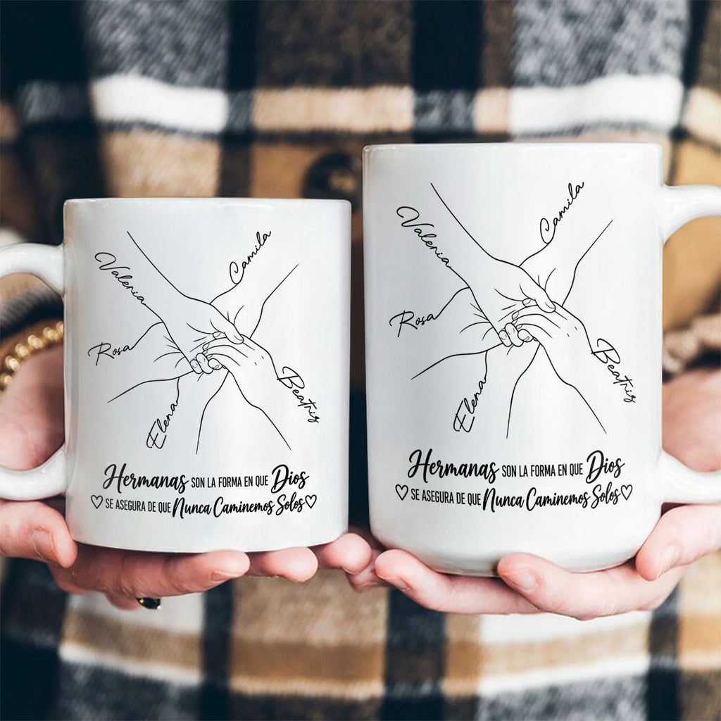 Hermanas Son La Forma De Dios | Personalized Ceramic Coffee Mug - 7